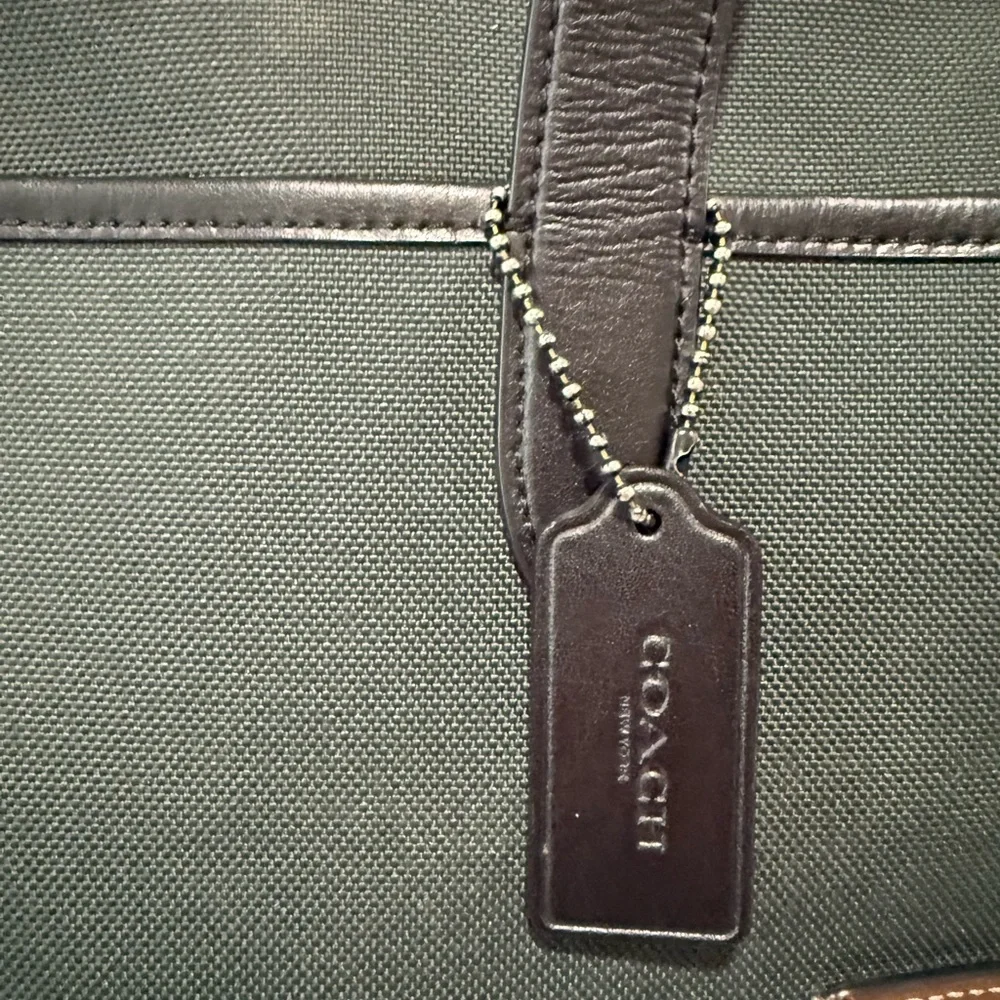 Coach Forest Green and Black Hamilton Briefcase Bag
